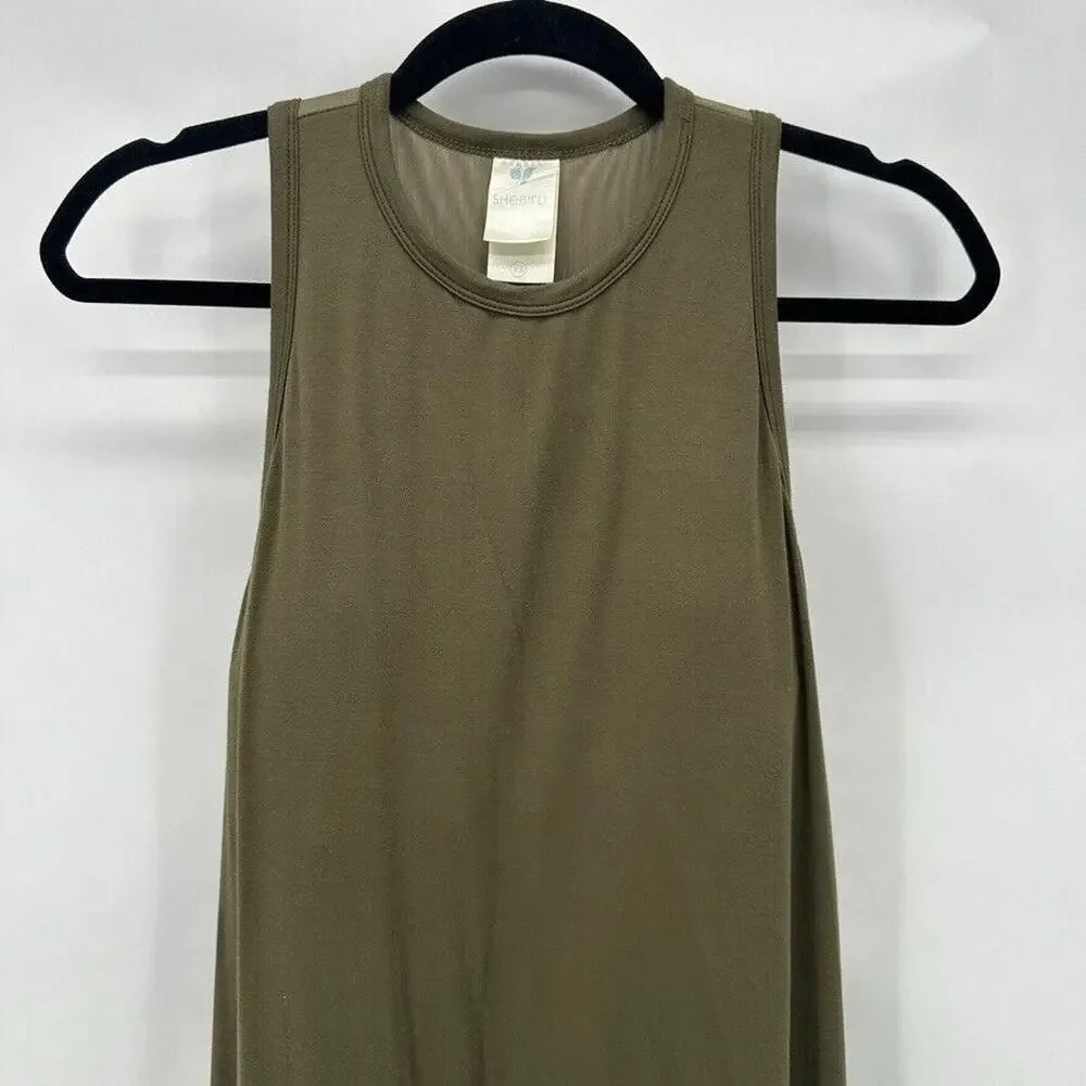 SHEBIRD The Tunic Dress Tank Womens‎ Size XS Green Mini A-line Active Athleisure